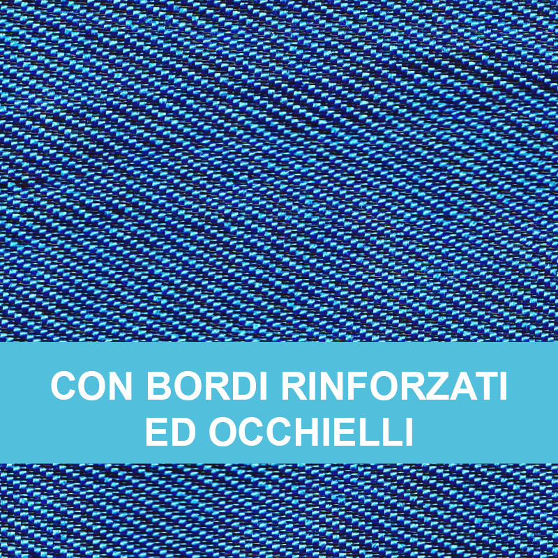 RETE  95%  BLUE OMBREGGIANTE CON BORDI RINFORZATI ED OCCHIELLI