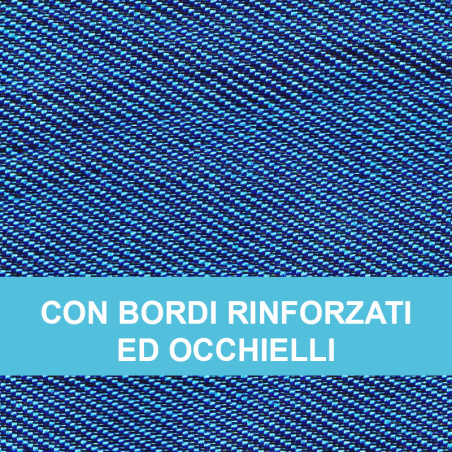 RETE  95%  BLUE OMBREGGIANTE CON BORDI RINFORZATI ED OCCHIELLI